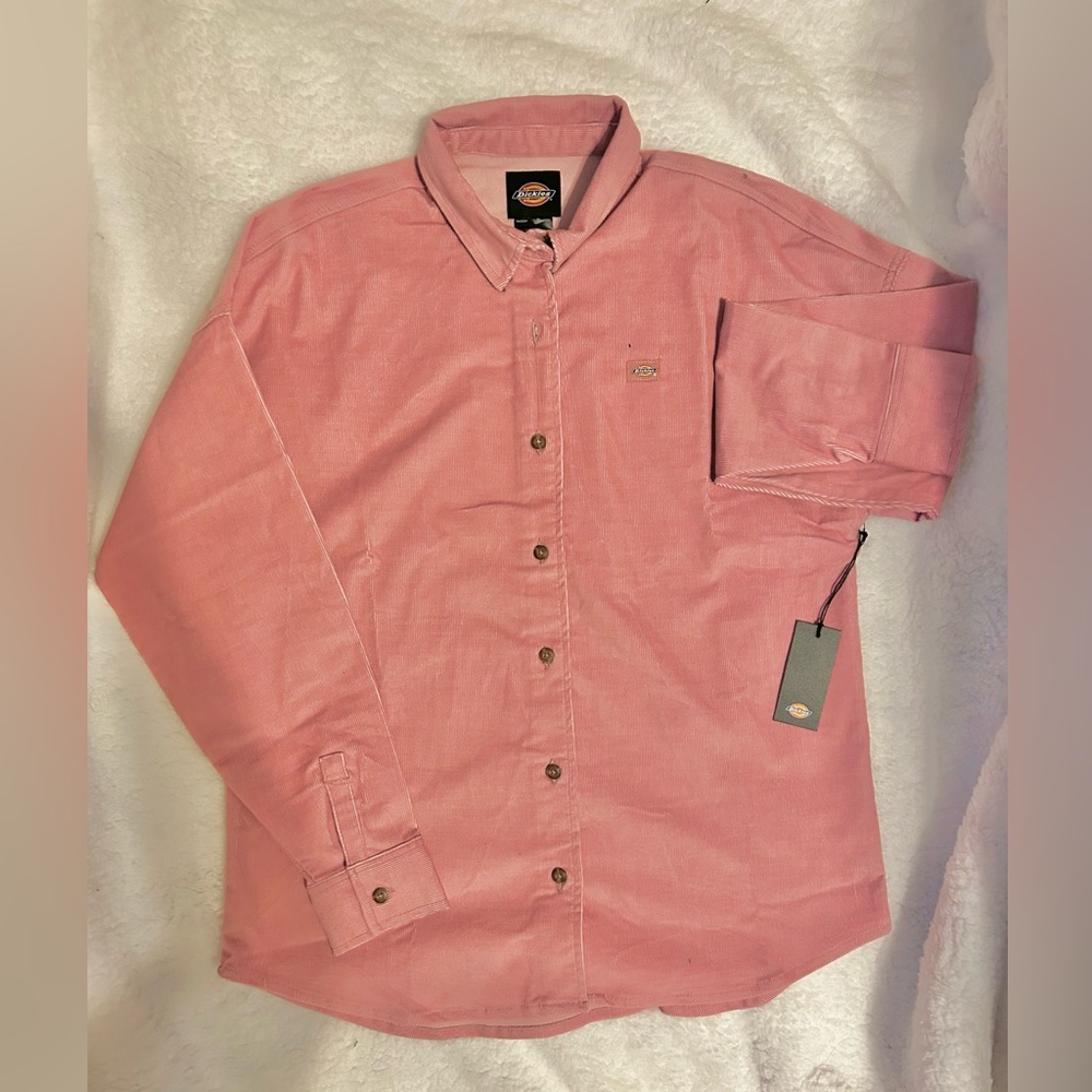 Women's dickies Oversized pink Corduroy Shirt - M